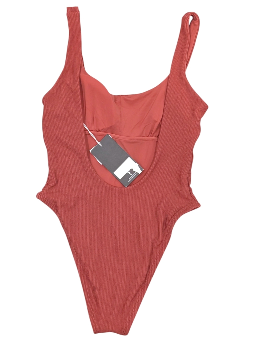 NWTVitamin A - Women’s Terracotta Textured Scoop Neck One Piece Swimsuit Medium - Picture 3 of 4